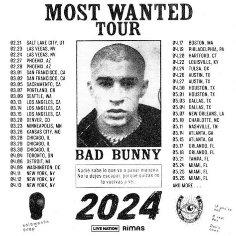 Bad Bunny Tour Dates 2024 - Karon Maryann