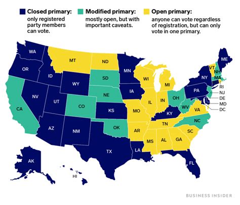 Here are all the states where you have to register as a Democrat to ...