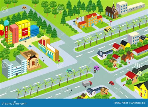 Cartoon Neighborhood Map Stock Illustrations – 272 Cartoon Neighborhood ...