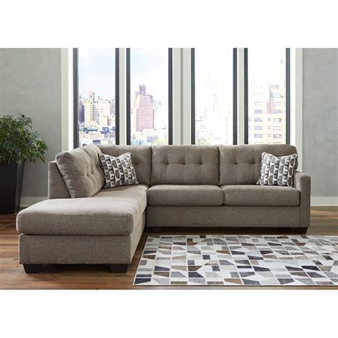 Signature Design by Ashley Mahoney 31005S3 Contemporary 2-Piece Full Sleeper Sectional Sofa with ...