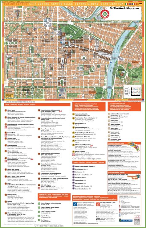 Tourist Map of Turin City Center - Ontheworldmap.com