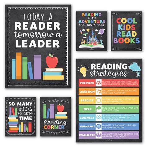 Buy Hadley Designs 6 Colorful Reading s For Classroom Library ...