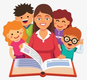 Teacher Reading To Students - Story Telling Clipart, HD Png Download ...