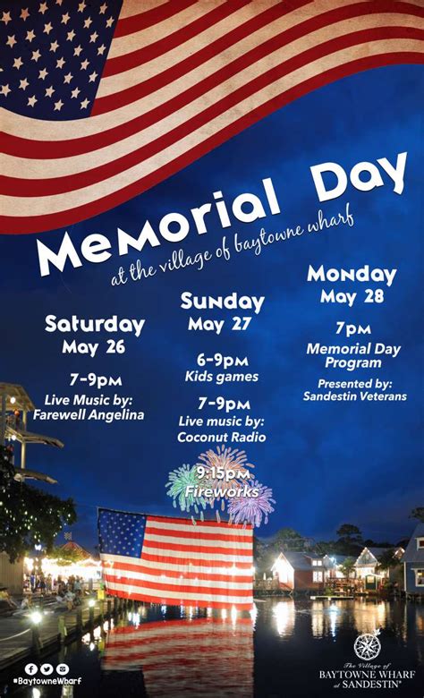 Baytowne Memorial Day Weekend: Games, Concert & Fireworks | SoWal.com