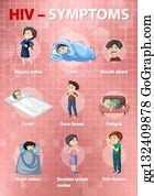 11 Symptoms Of Hiv Infection Infographic Clip Art | Royalty Free - GoGraph