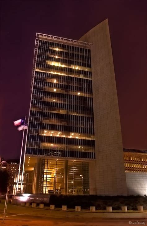 Federal Reserve Bank Building, Texas @ Night By Todd Laundry Flickr | Bank building, Dallas fort ...