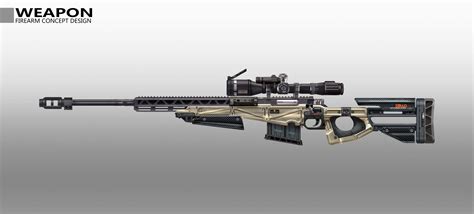 ArtStation - Sniper rifle weapon concept art