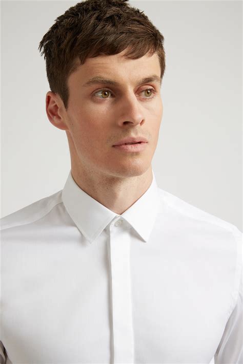 Ted Baker White Stretch Double Cuff Shirt
