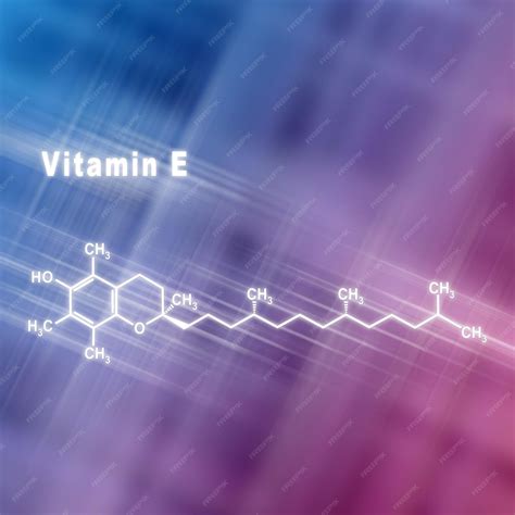 Premium Photo | Vitamin e structural chemical formula