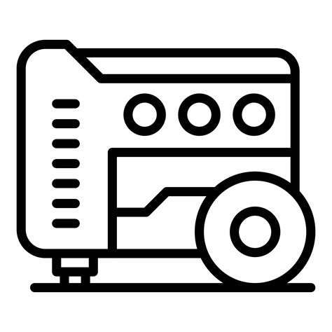 Engine power generator icon outline vector. Electric energy 15218436 ...