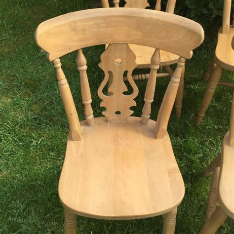 Antiques Atlas - Set Of 6 Solid Pine Kitchen / Dining Chairs