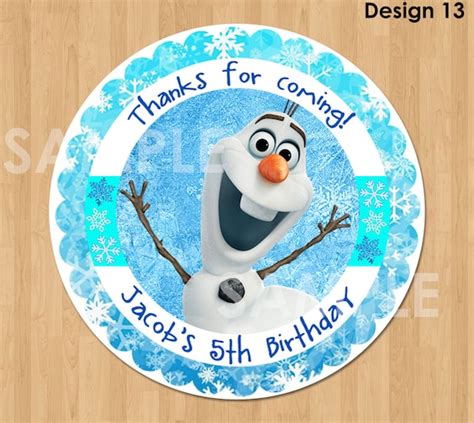 Olaf Favor Tags or Label Olaf Frozen Birthday Party Favor