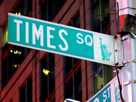 Times Square New York City street sign | Times square new york, New ...