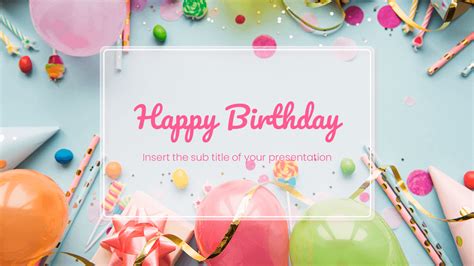 Happy Birthday Free PowerPoint Template Google Slides Theme