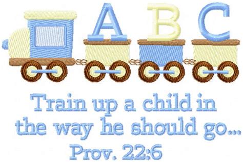 Train Up a Child - 5×7 (Boy) · Oma's Place