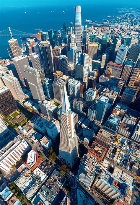 Downtown San Francisco Aerial View Stock Photo - Image of district ...