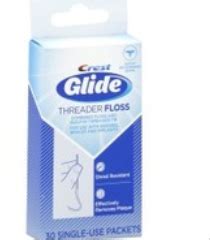 Crest Glide THREADER FLOSS. Perfect for braces and you don't have to ...