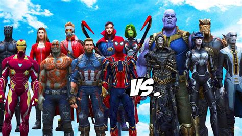 AVENGERS & GUARDIANS OF THE GALAXY VS THANOS & BLACK ORDER - INFINITY ...