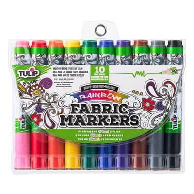 Tulip® Fabric Markers®, Brush Tip Rainbow | Michaels