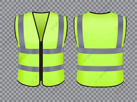 Safety Vest Vector Hd PNG Images, Safety Vest Jacket Isolated Security, Visibility, Mock, Vest ...