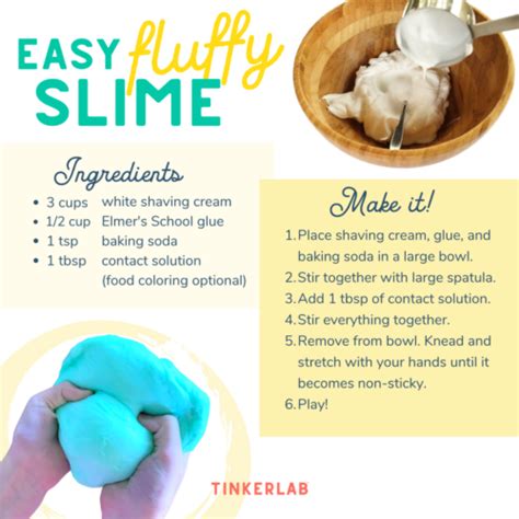 Easy 4-ingredient Fluffy Slime - TinkerLab