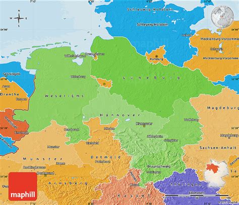 Political Shades Map of Niedersachsen