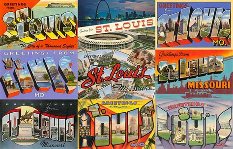 St. Louis Postcards | A collage of vintage St. Louis postcar… | Flickr - Photo Sharing!
