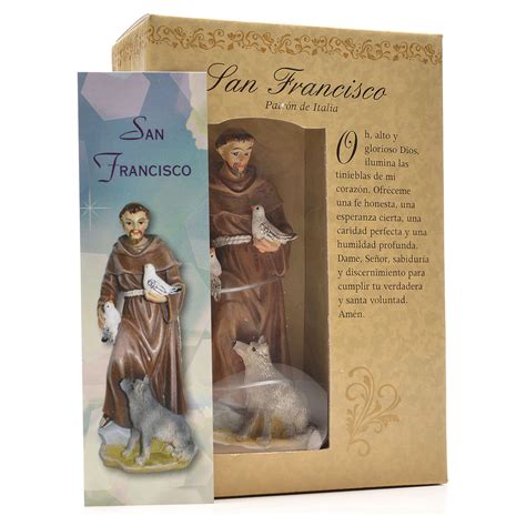 Saint Francis of Assisi 12cm with Spanish prayer | online sales on ...