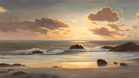 Wallpaper : landscape, sea, coast, ocean, painting, ART, beach 2560x1440 - wallhaven - 681598 ...