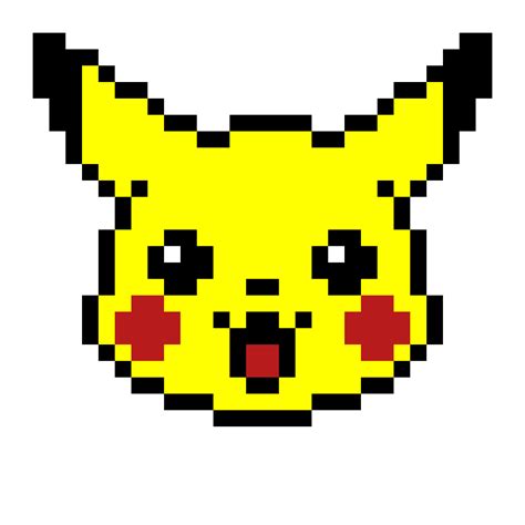 Pikachu Pixel Art Template