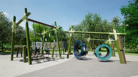 Modern Meadow Playground – Asymmetrical Playground Design