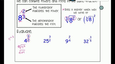 Fractional Exponents