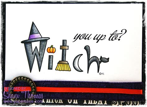 Halloween word art card – Witch you up to? | Paperesse