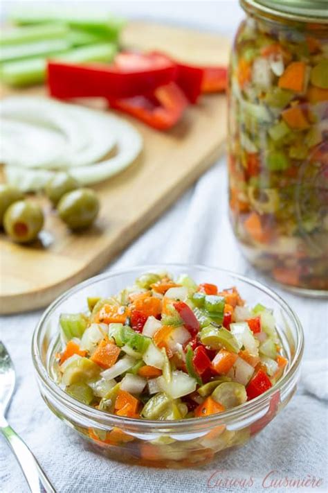 Chicago Style Hot Giardiniera Relish • Curious Cuisiniere