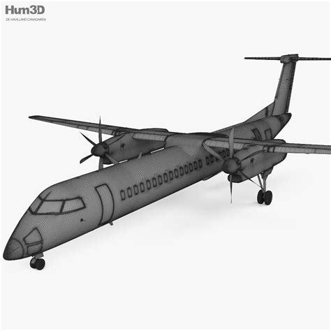 De Havilland Canada DHC 8-400 3D model - Aircraft on Hum3D