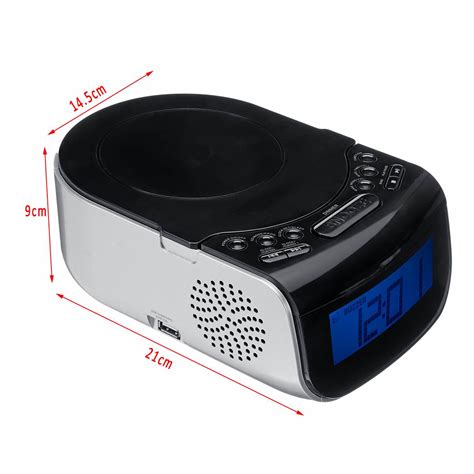 Digital Radio CD Music Player Dual Speaker Alarm Clock LCD Adjustable ...