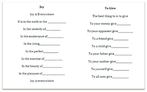 Examples of poem templates | Download Scientific Diagram