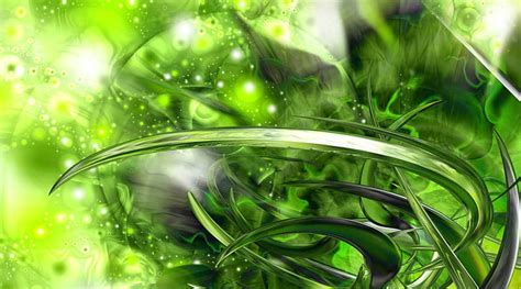 HD wallpaper: Green Space, green graphic fx, 3d, cool, 3d and abstract | Wallpaper Flare