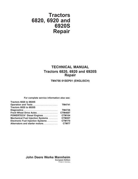 John Deere 6920S Manual | PDF