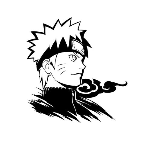 Stickers Naruto 2 Couleur Noir Taille 10 cm Finition Brillant