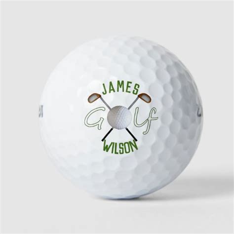 Golf Logo Custom Golf Balls | Zazzle.com