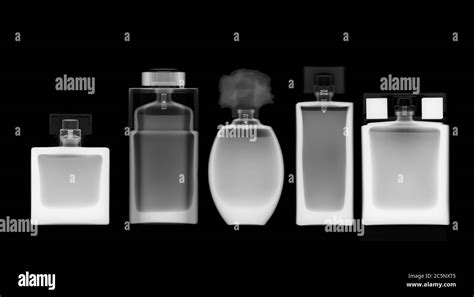 Five perfume bottles, X-ray Stock Photo - Alamy