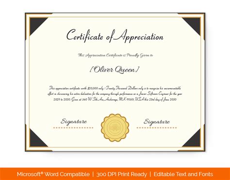 14+ Certificate of Appreciation for Employees (Word and PDF)