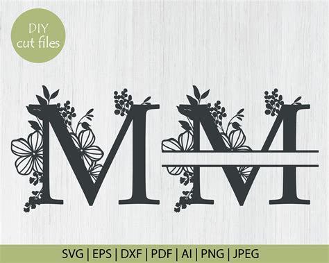 Vine Monogram Letters, Monogram Garden Flag, Diy Monogram, Floral ...