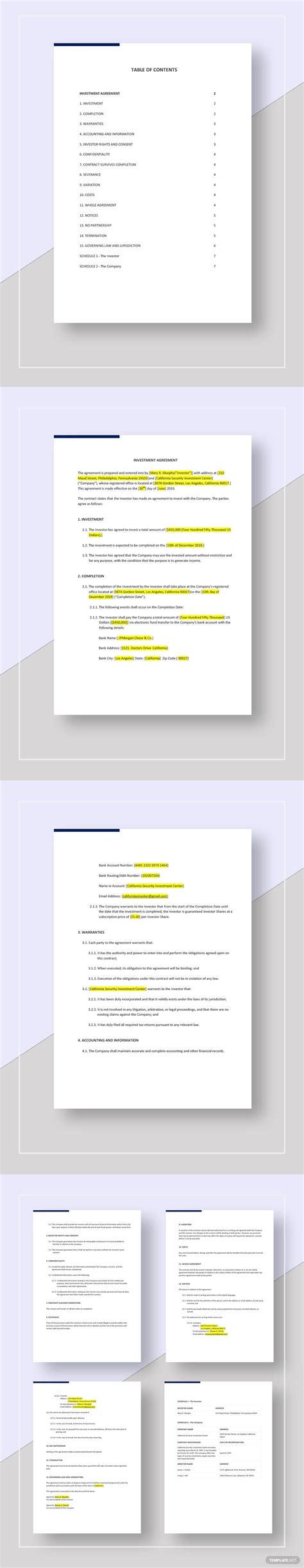 Contract Google Docs Template