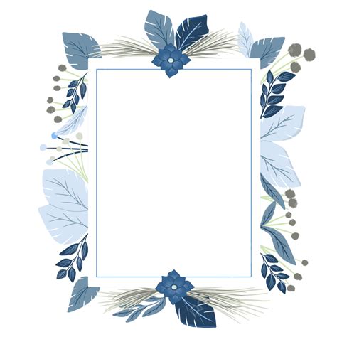 Cornice Fiori Blu, Telaio, Cornice Blu, Weddinginvitation File PNG e PSD per download gratuito