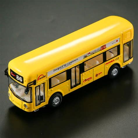 Mini Scale Toy School Bus 3d Custom Metal Plastic Toy Bus For Kids Play ...