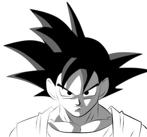 Goku (Dragon Ball Z) - Black and White Style by JuanPuerto99 on Newgrounds