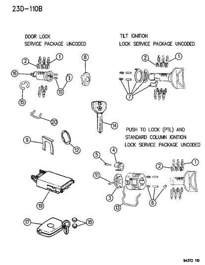 Lock Cylinder Diagram