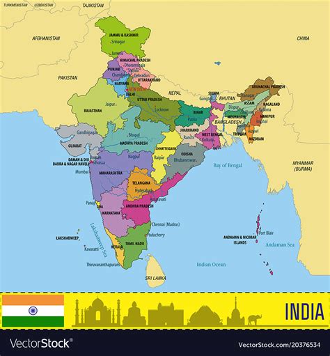 Indian Political Map In Hindi